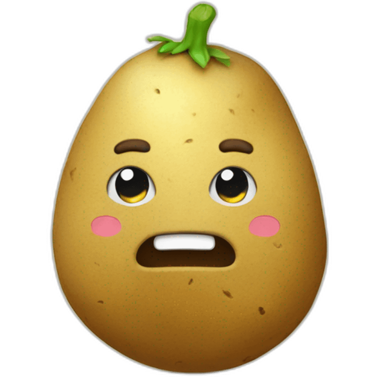 a potato with boxe glove emoji