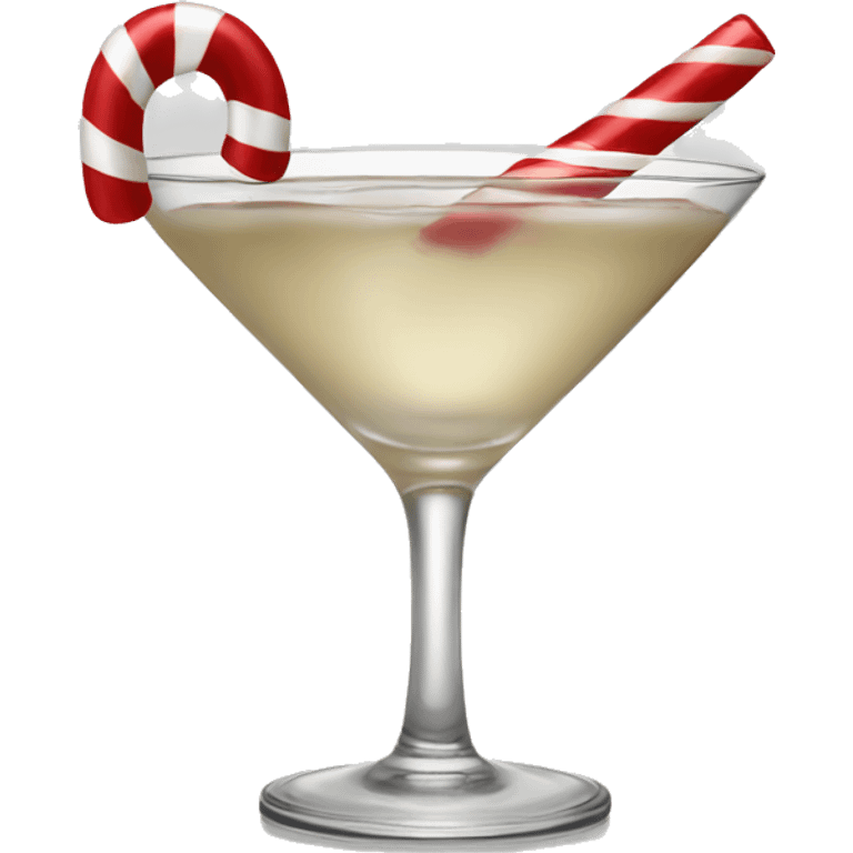 Candy cane martini emoji