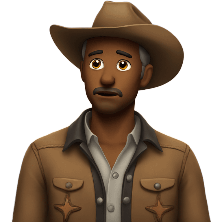 Sad cowboy emoji