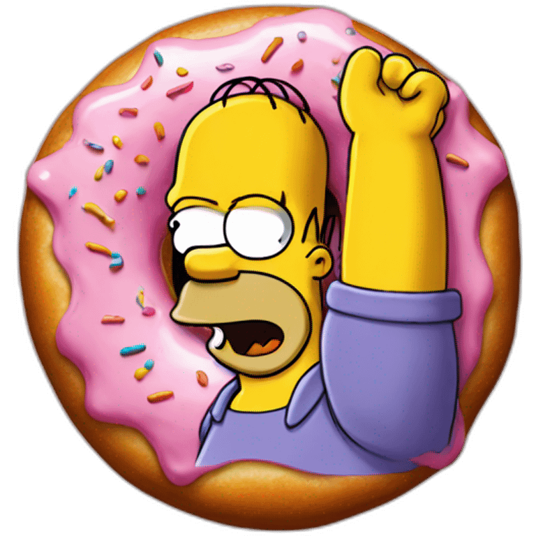 Homer Simpson as a donut emoji