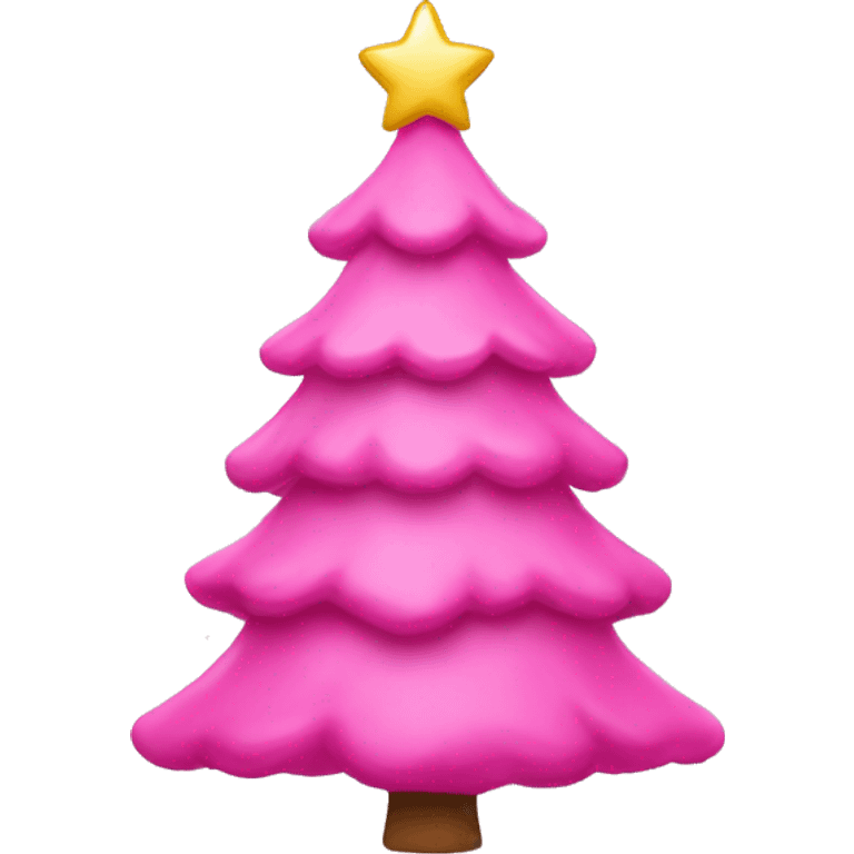 Pink Christmas tree  emoji