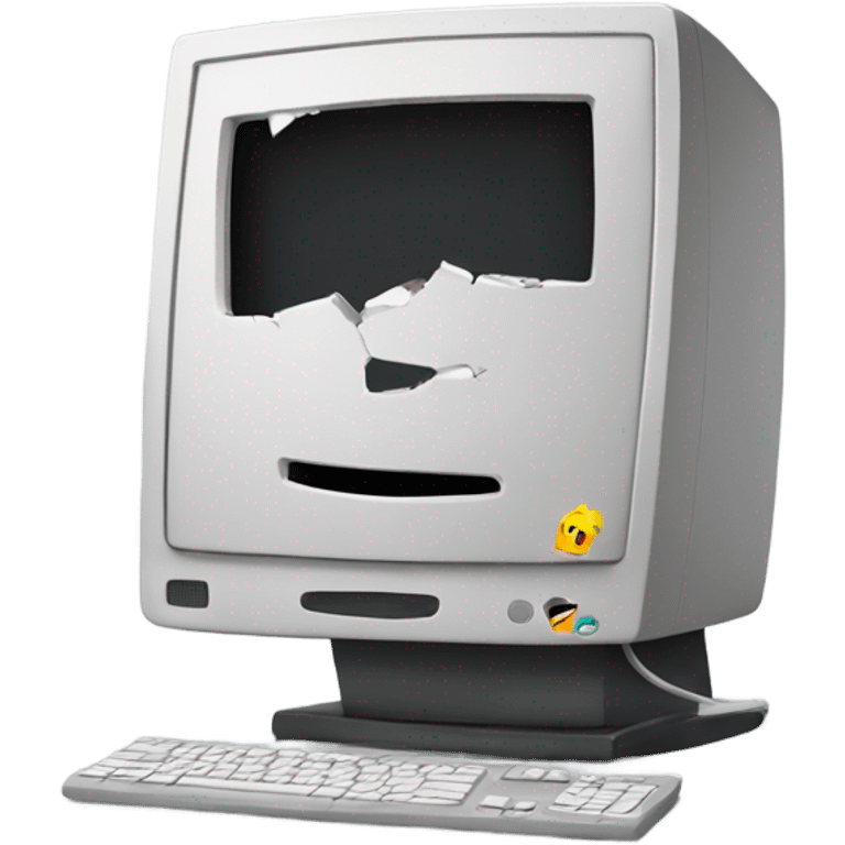 Broken desktop computer emoji