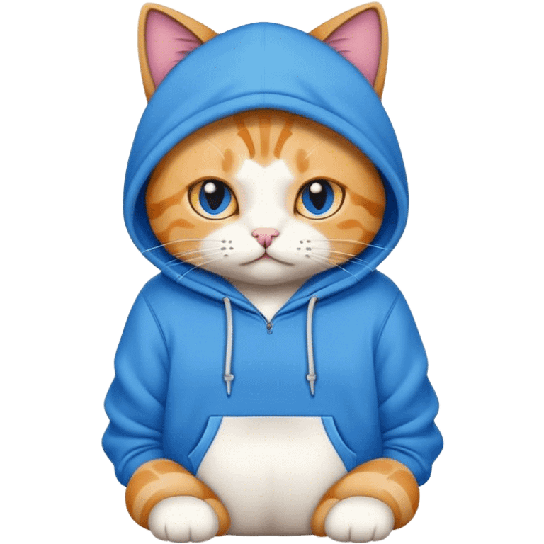 Cat wearing a hoodie  emoji