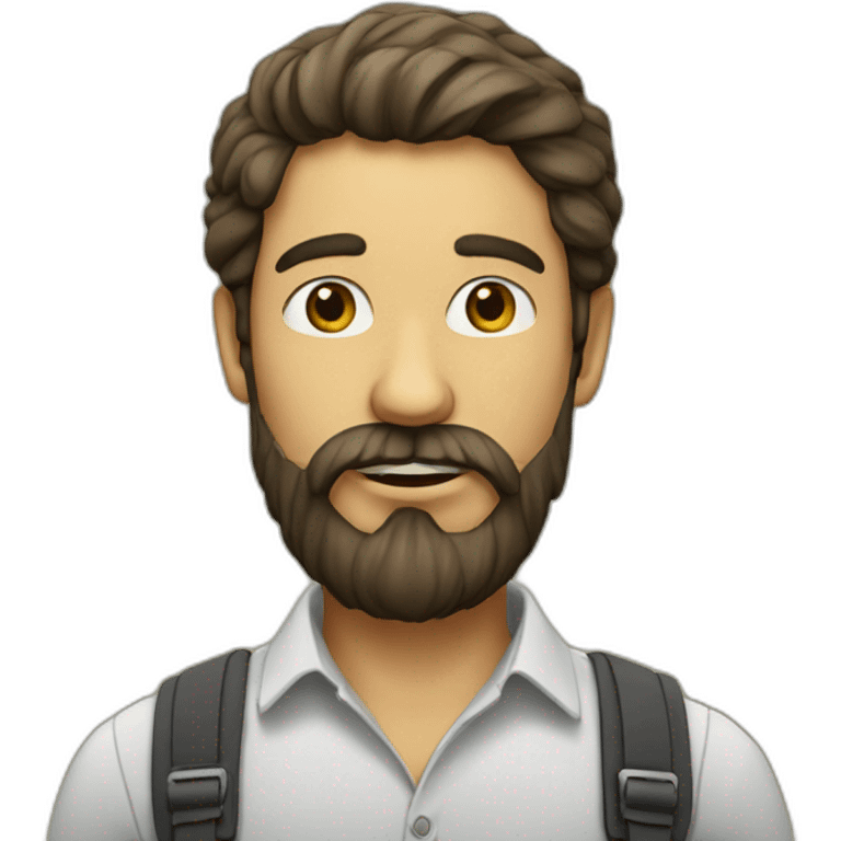 A man with beard eating lahmajoon emoji