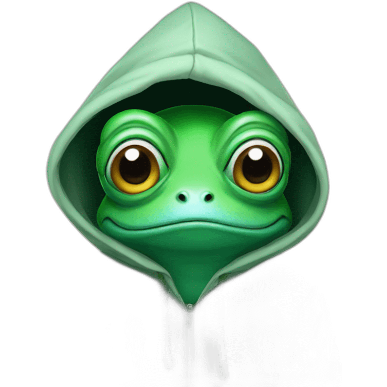 emoji frog in hoodie emoji