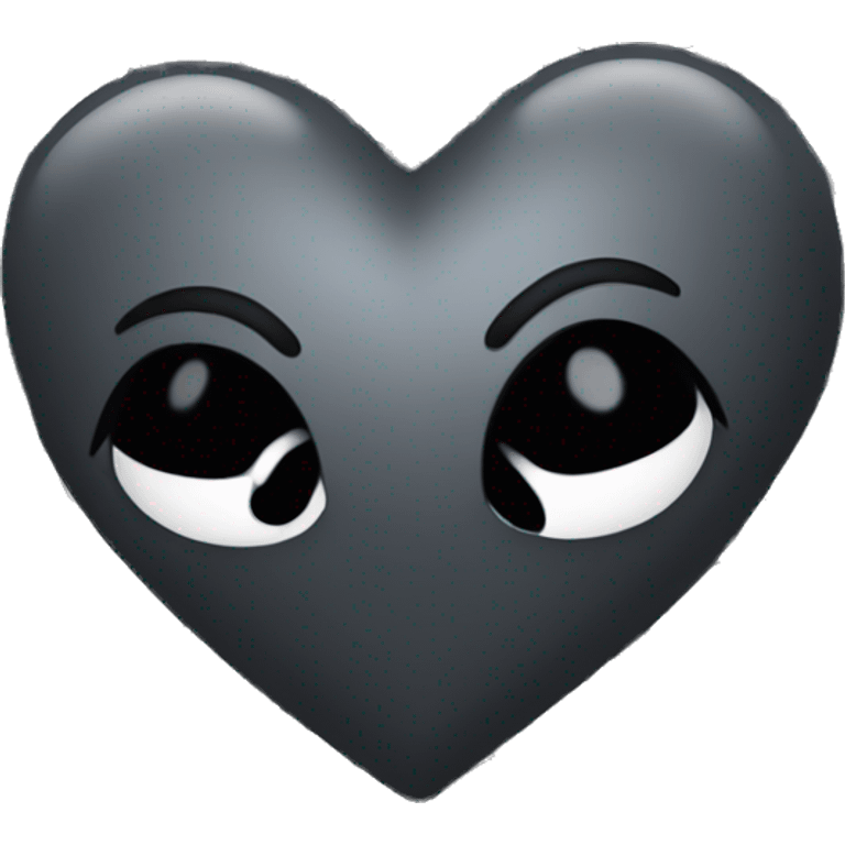 Black heart with grey spider webs emoji