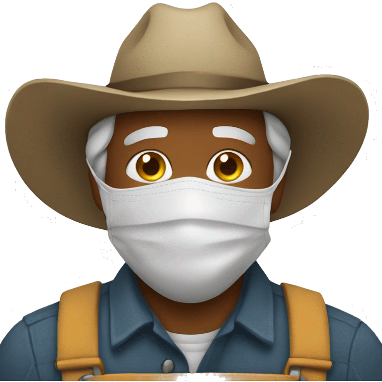 farmer with a mask emoji