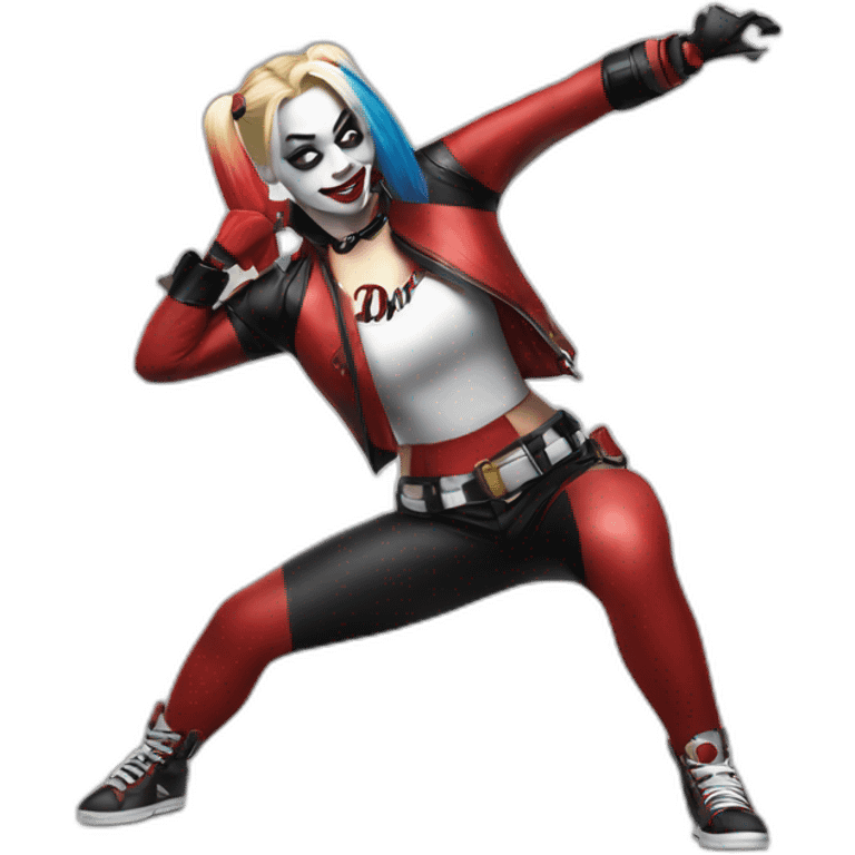 Harley Quinn making a dab  emoji