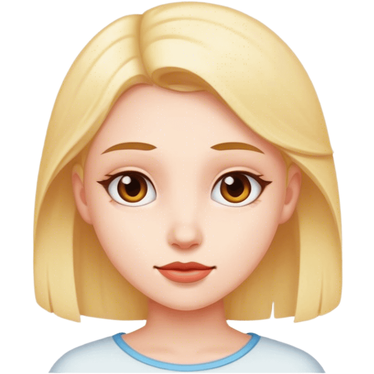 Girl with no mouth emoji