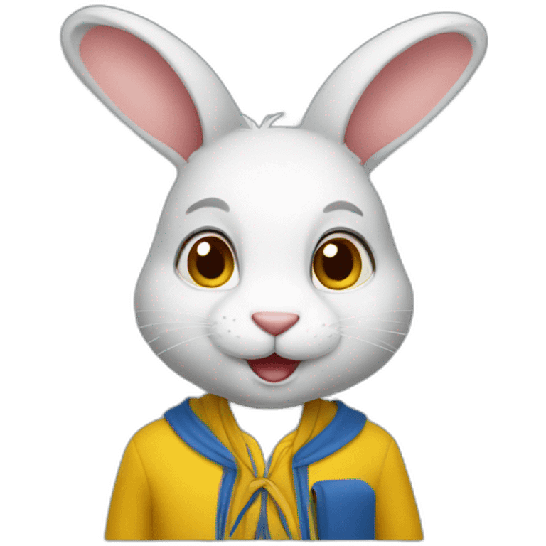 Ukrainian rabbit student emoji