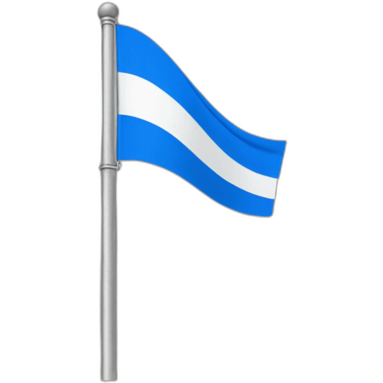 flag pole with blue and white flag emoji