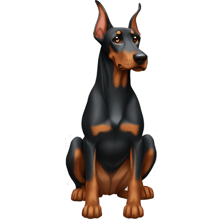 Doberman dog standing emoji