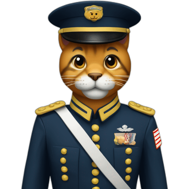 Garfield cadet in the old style uniform emoji