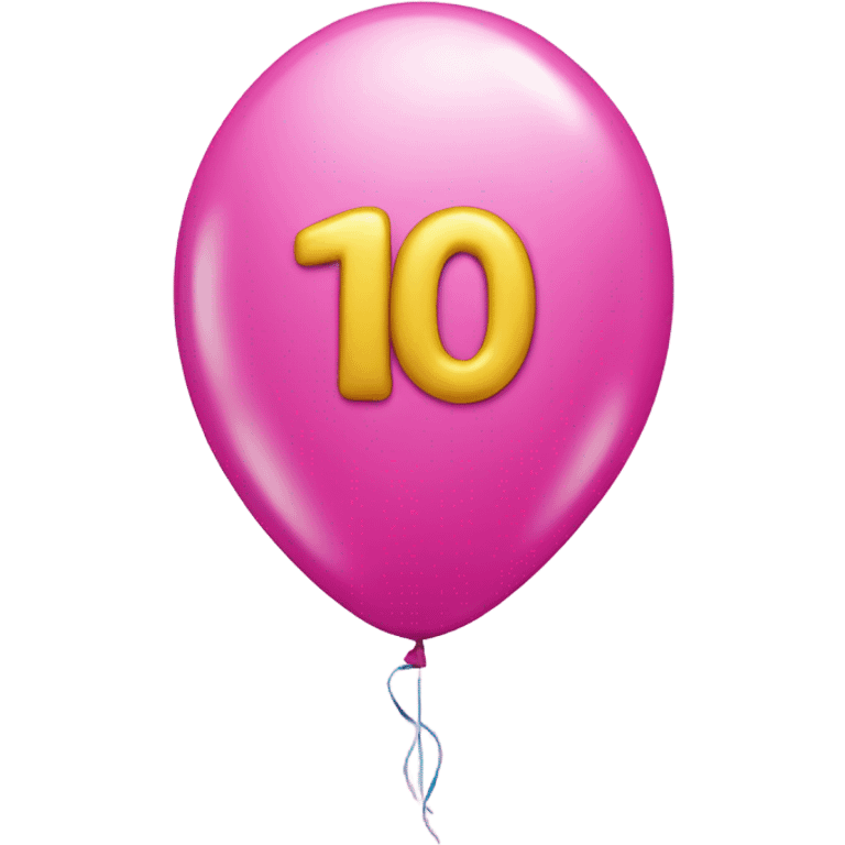 pink birthday number 100 balloon emoji