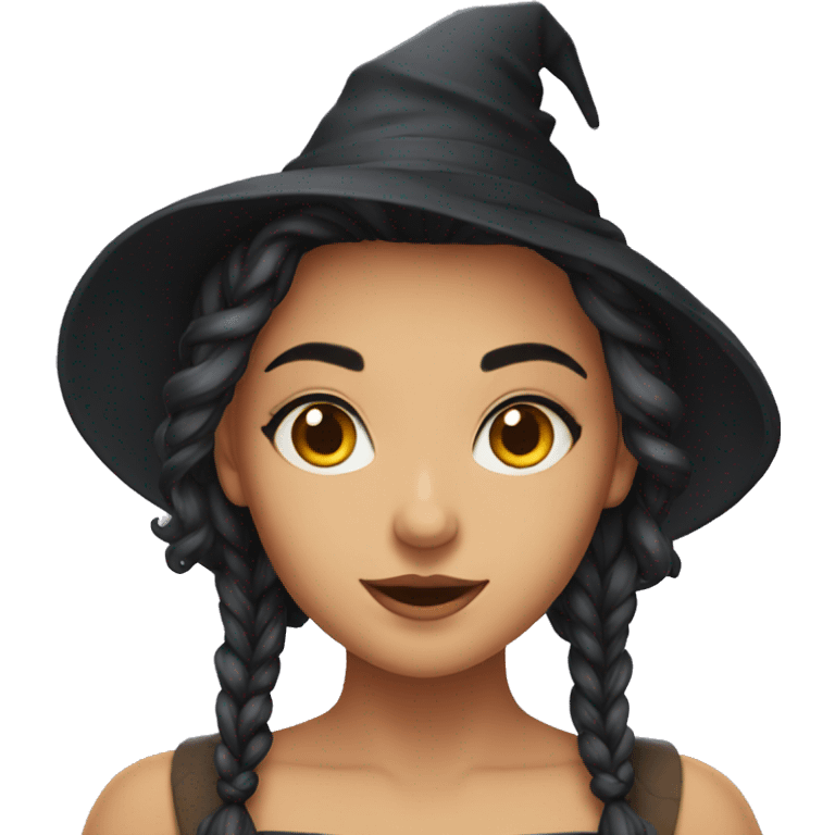 Young and beautiful witch  emoji