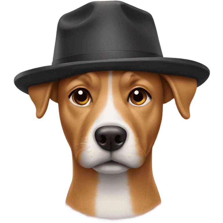 Dog wearing hat emoji