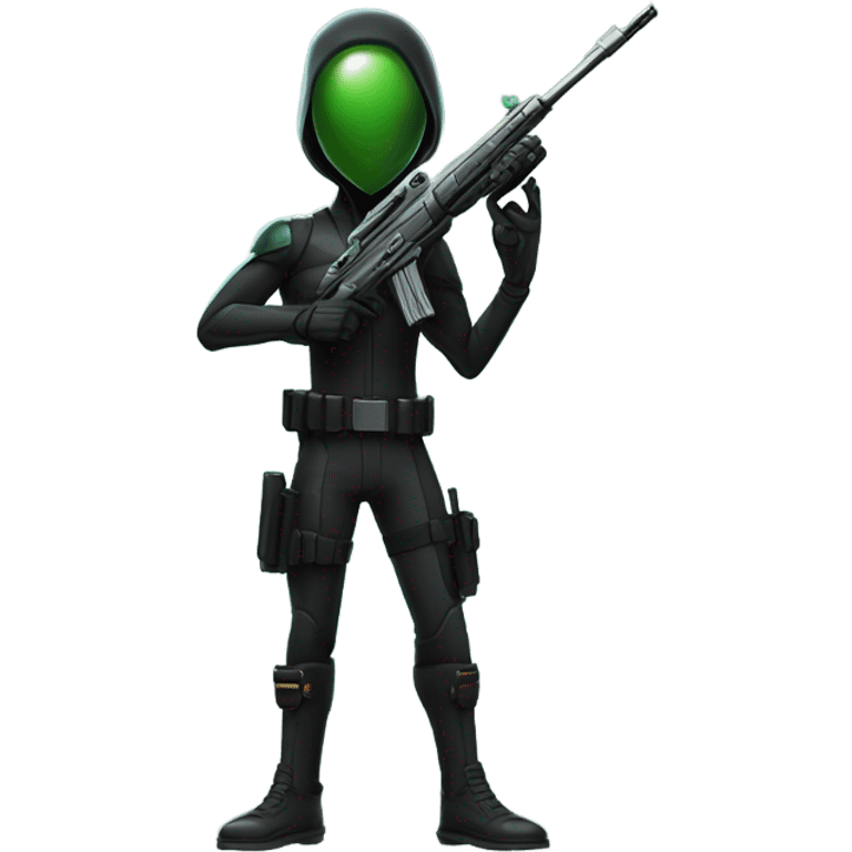 Martian hitman aiming rifle emoji