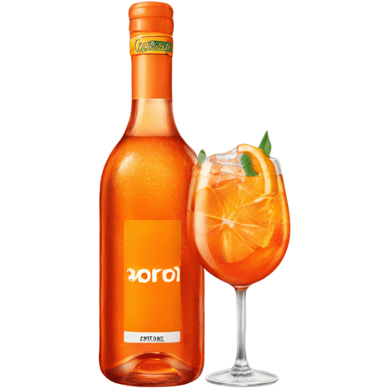 a single aperol spritz bottle emoji