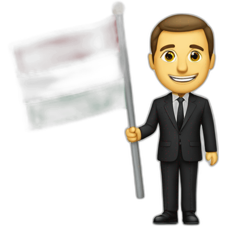 Macron avec le drapeau de la palestine emoji