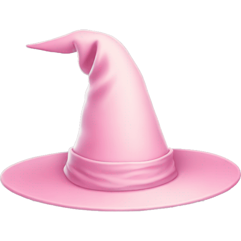 Pastel pink witch hat emoji