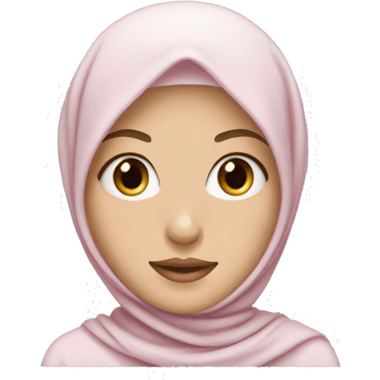 white girl with rose hijab emoji