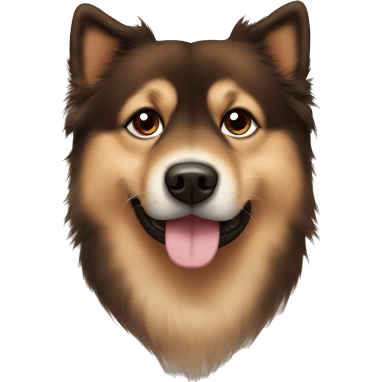 Finnish Lapphund brown. His nose and face is full of dark brown dots emoji