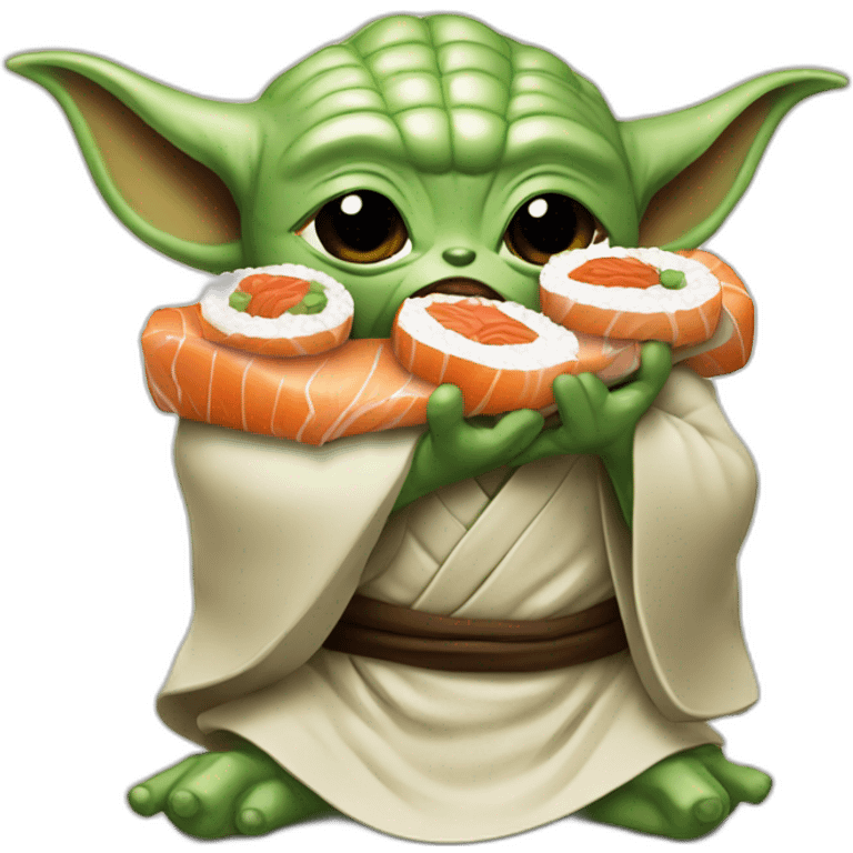 Yoda mange sushis emoji