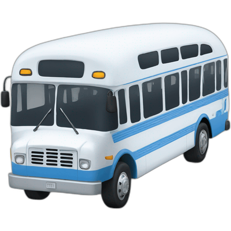 white blu bus emoji