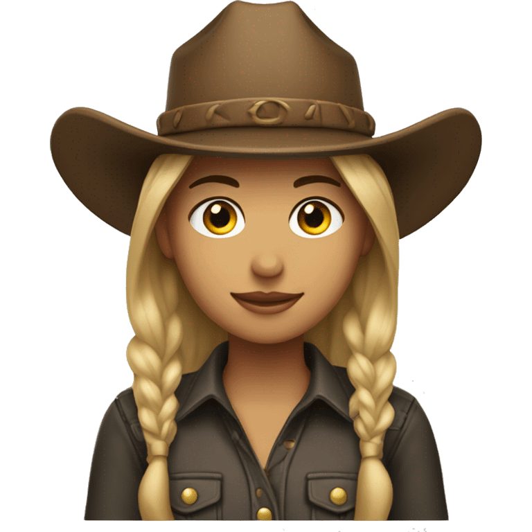 girl with cawboy hat emoji