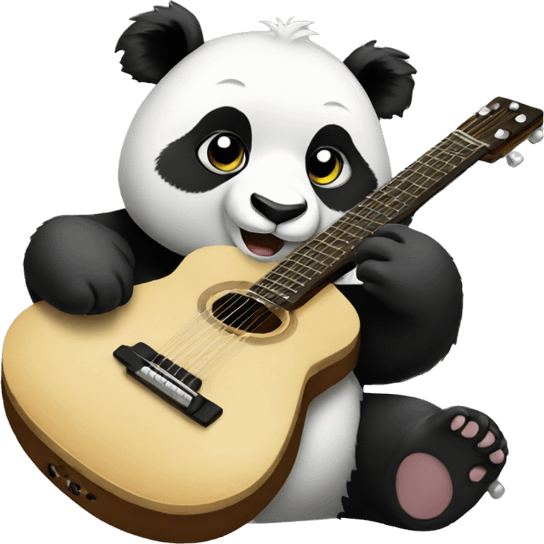 Panda with gitar emoji