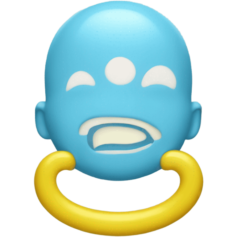 Pacifier Yellow and sky blue emoji