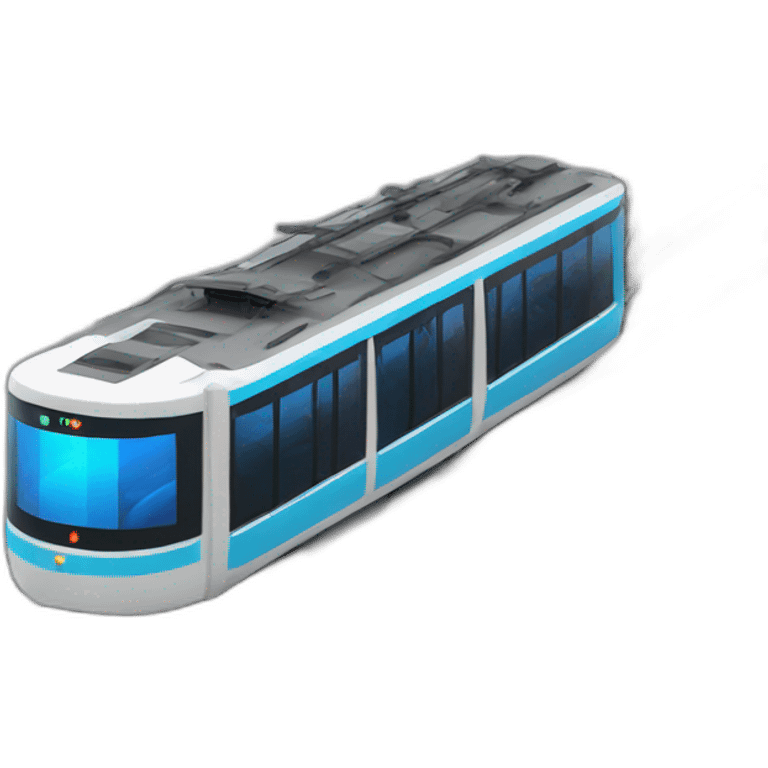 Modern tramway with led and screen emoji