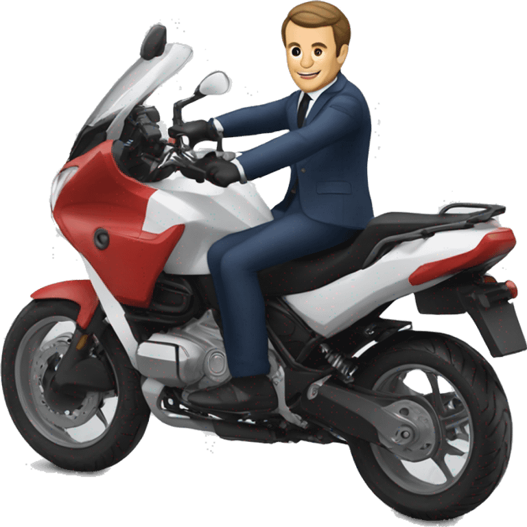 macron en moto emoji