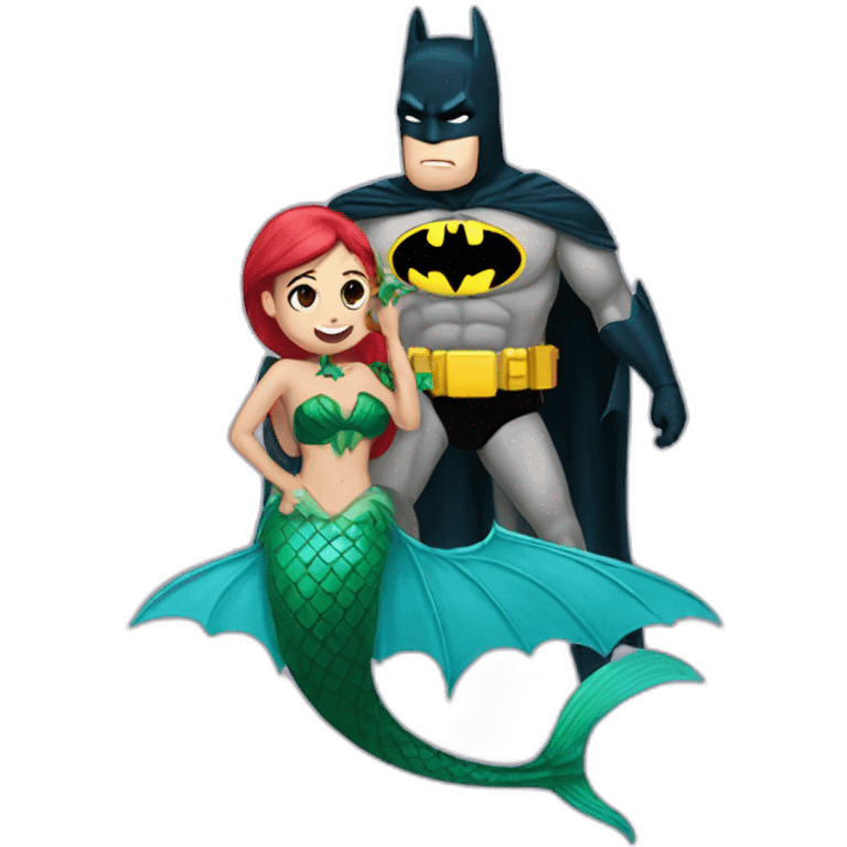 batman with a marmaid emoji