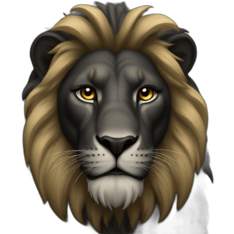 black lion emoji