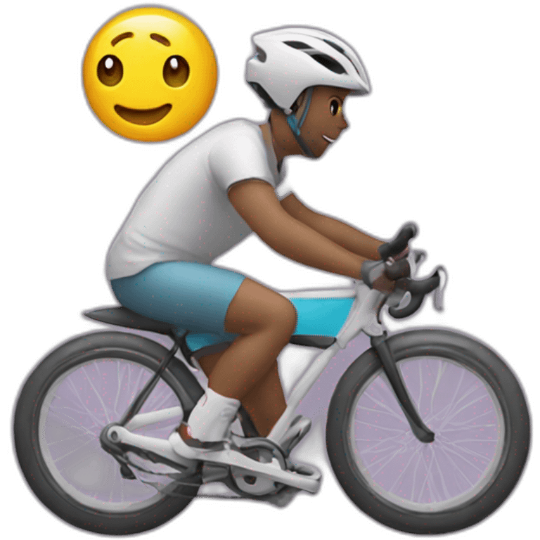 Bet with a Tee-shirt on a bike emoji