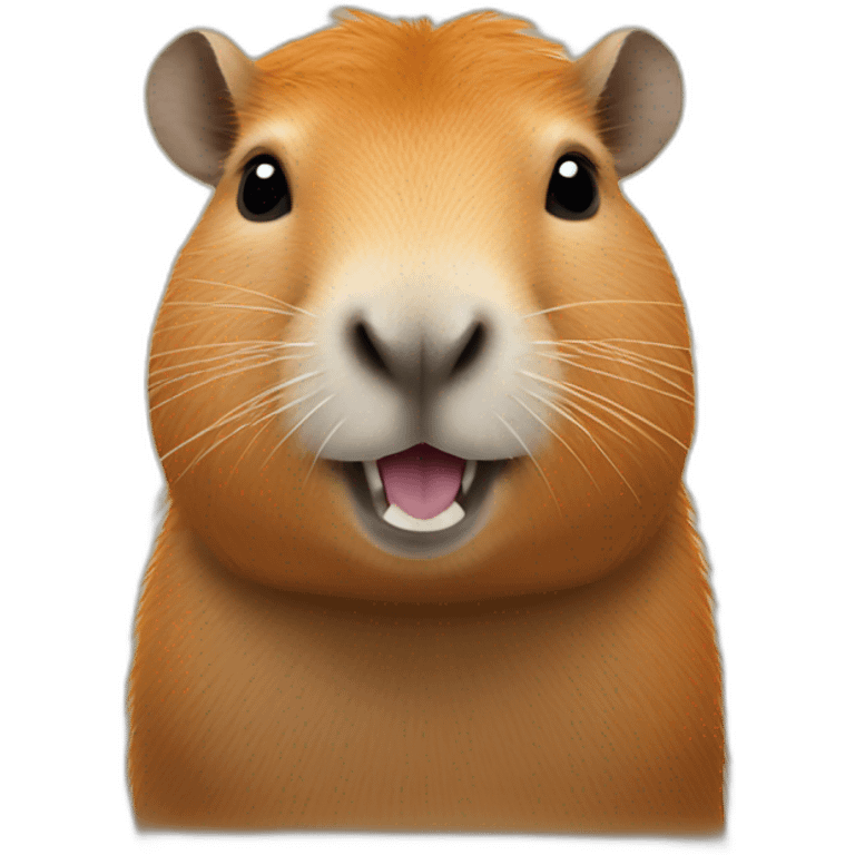 capybara avec une orange sur la tête emoji