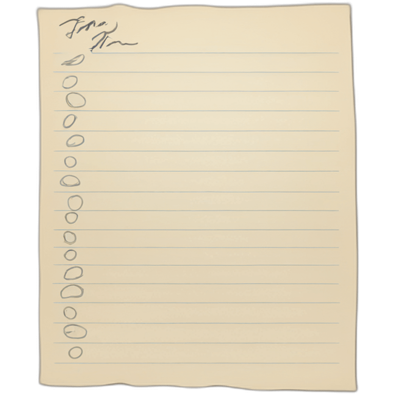 paper list hand written emoji