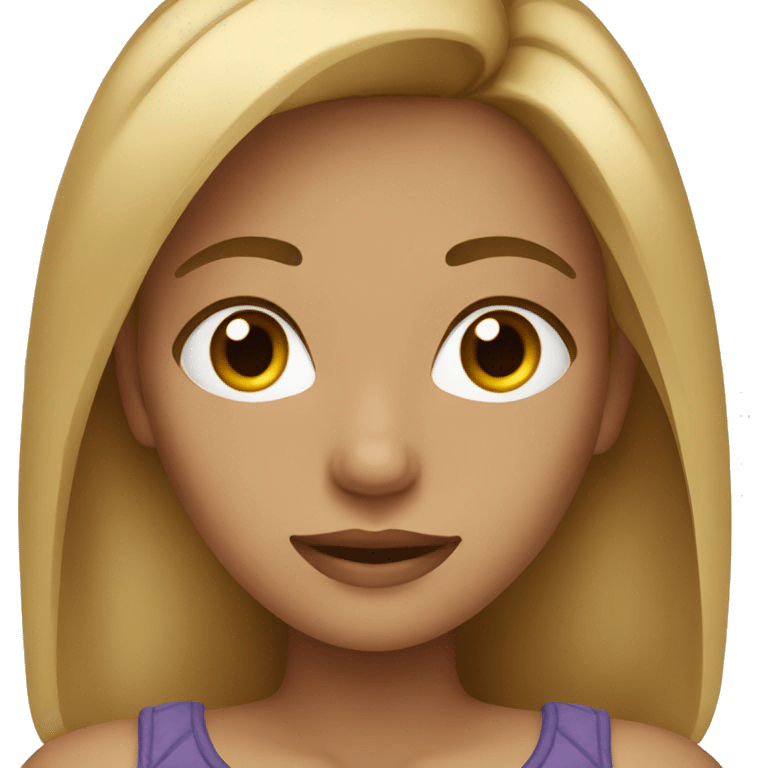 A girl dark blonde hair emoji