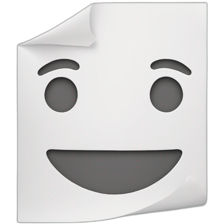 a super thin paper emoji