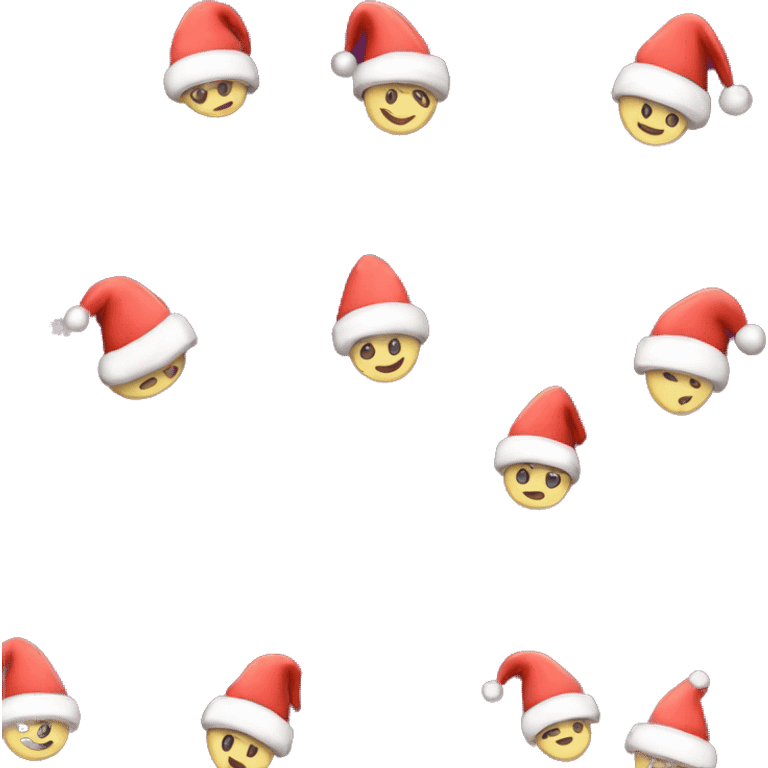 Light red Santa hat with sparkly snowflakes  emoji