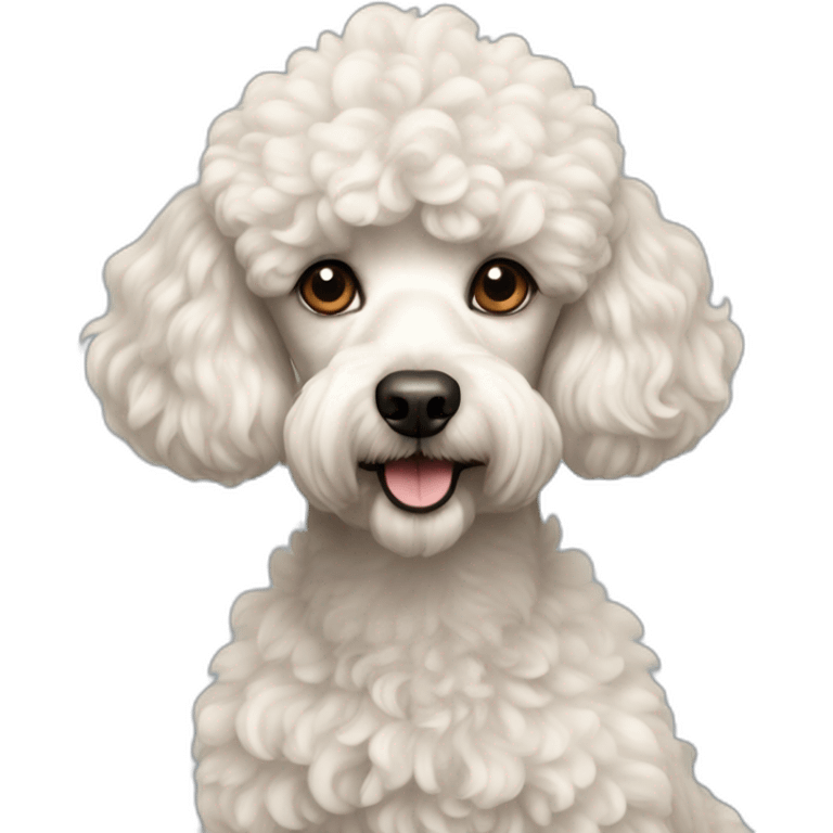 Dog poodle standart full-height emoji