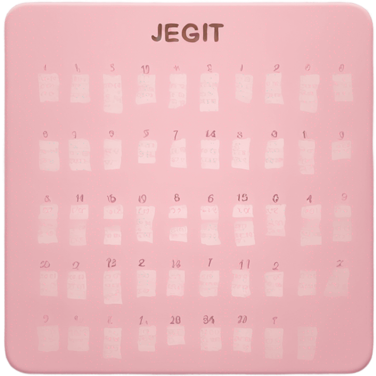 light pink calendar  emoji