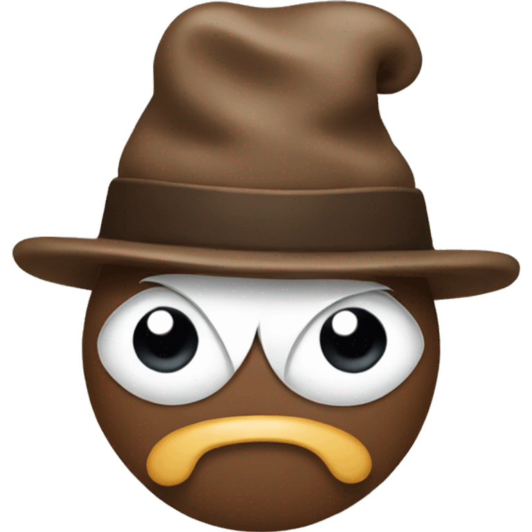 Poop with hat emoji