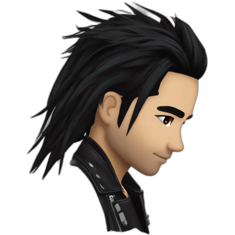 Bill Kaulitz black hair down emoji