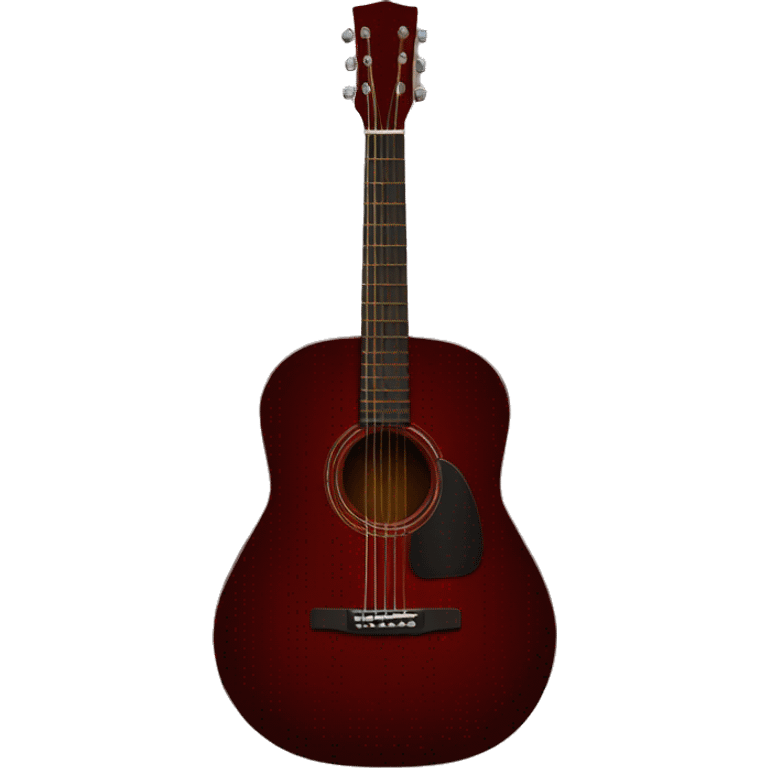 dark red acoustic guitar emoji