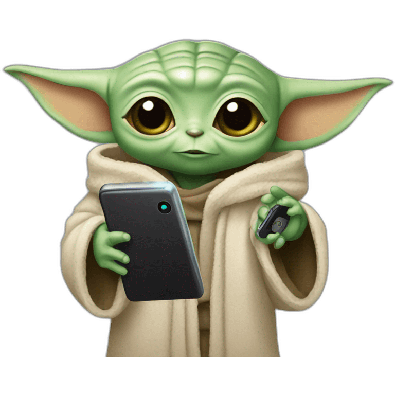  baby yoda holding wifi emoji