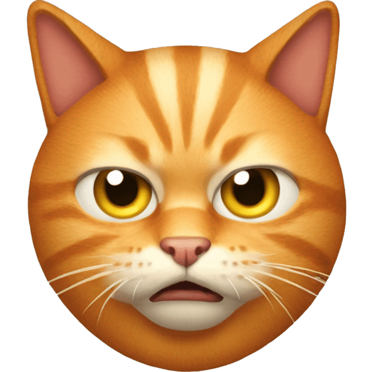 angry fate faced ginger cat emoji