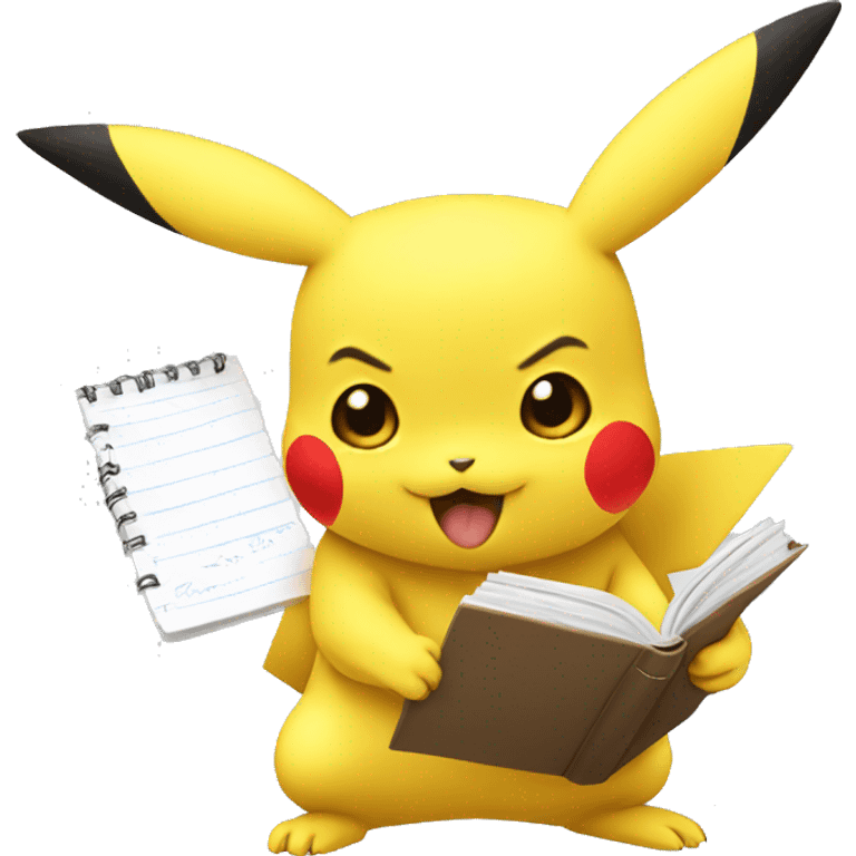 pikachu taking notes emoji