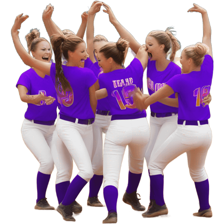 Softball dancing  emoji